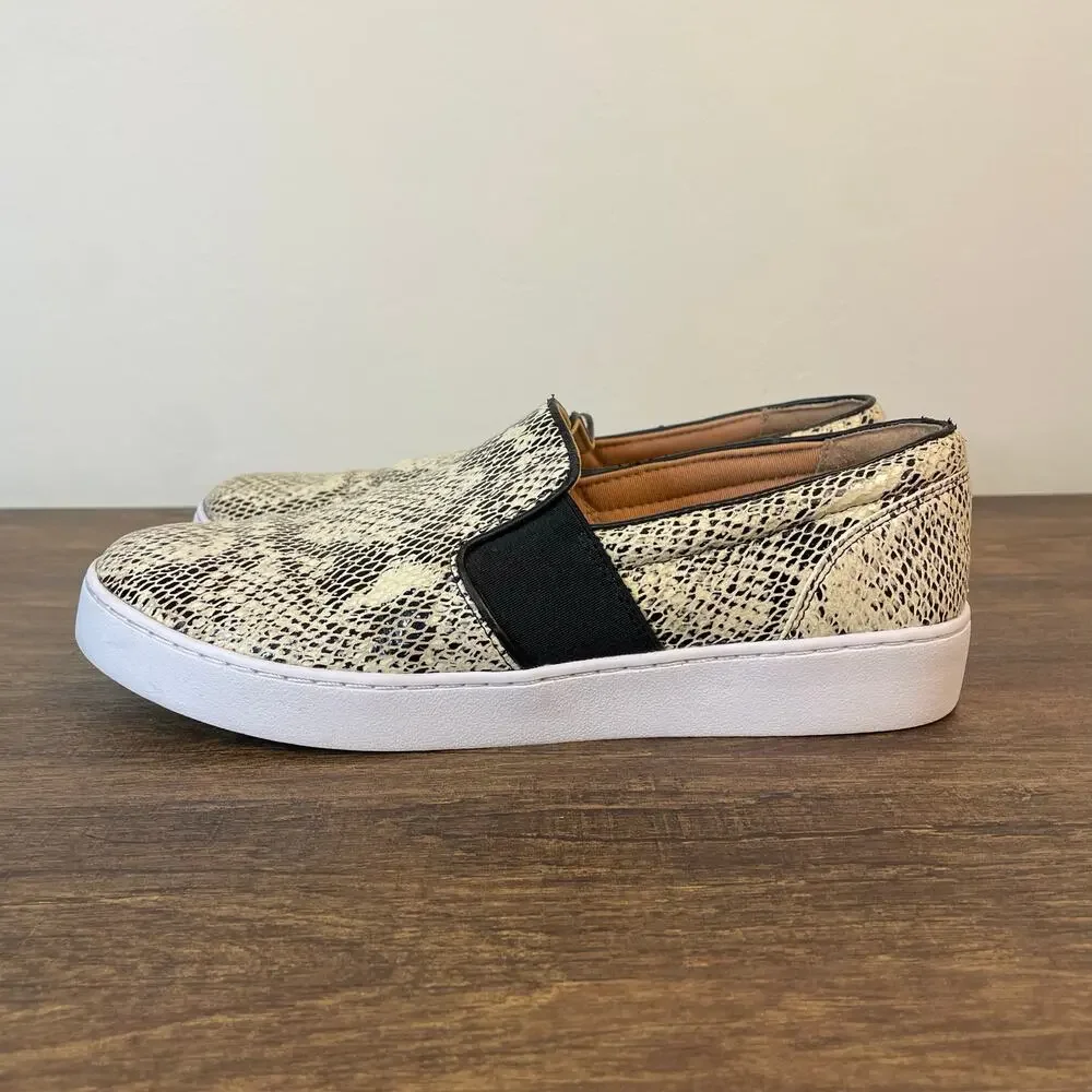 Vionic Demetra Slip On Sneakers Womens 9 Snake Print Comfort Orthopedic Shoes